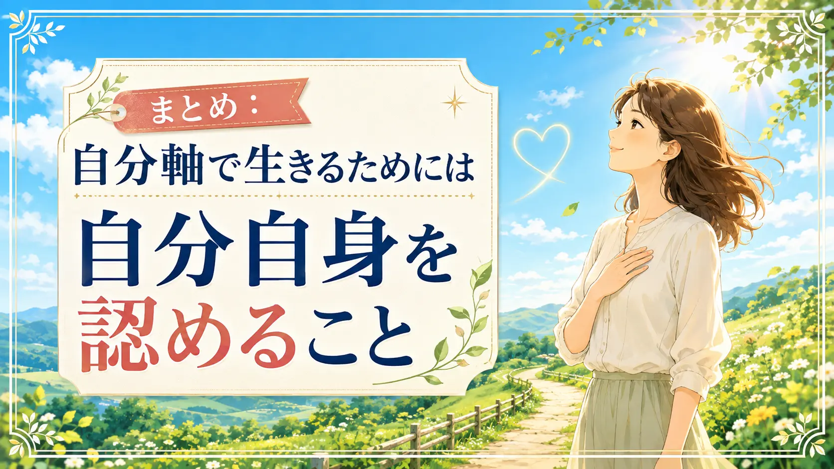 まとめ：自分軸で生きるためには自分自身を認めること